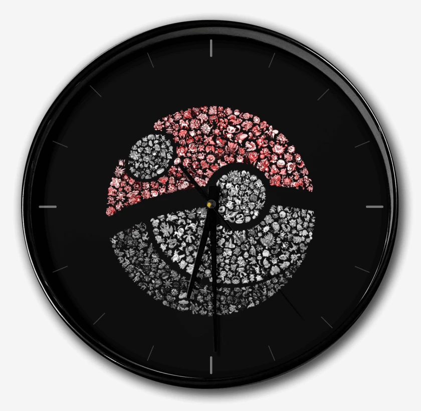 Reloj Negro de Pokeball all