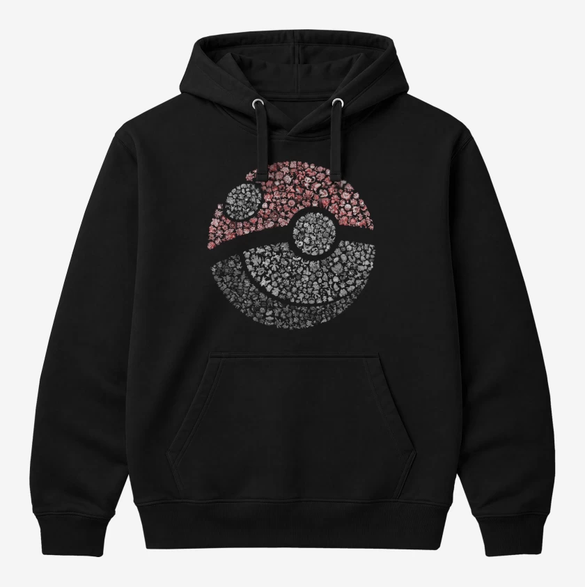 Polerón Canguro Negro de Pokeball all