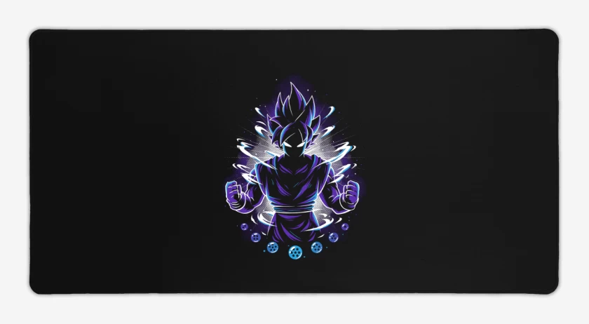 Mouse pad Gamer Negro de Nivel dios goku