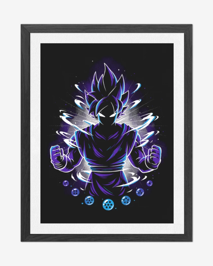 Cuadro decorativo Negro de Nivel dios goku