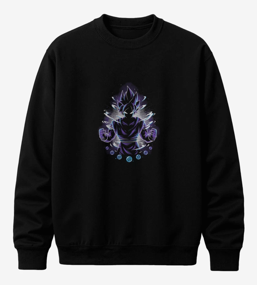 Poleron polo Negro de Nivel dios goku