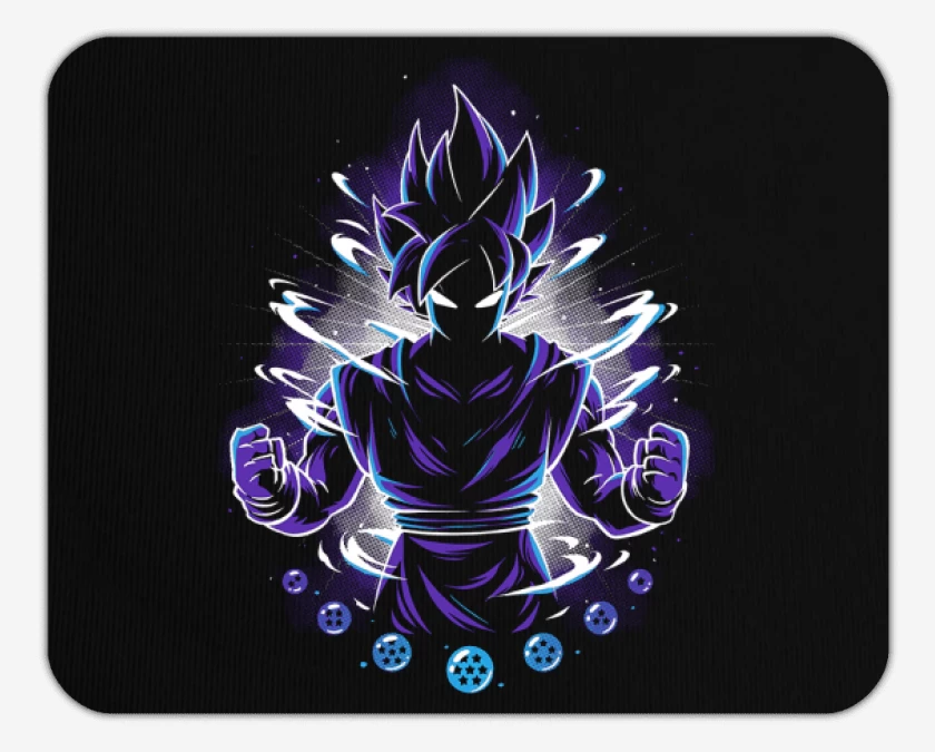 Mousepad Negro de Nivel dios goku