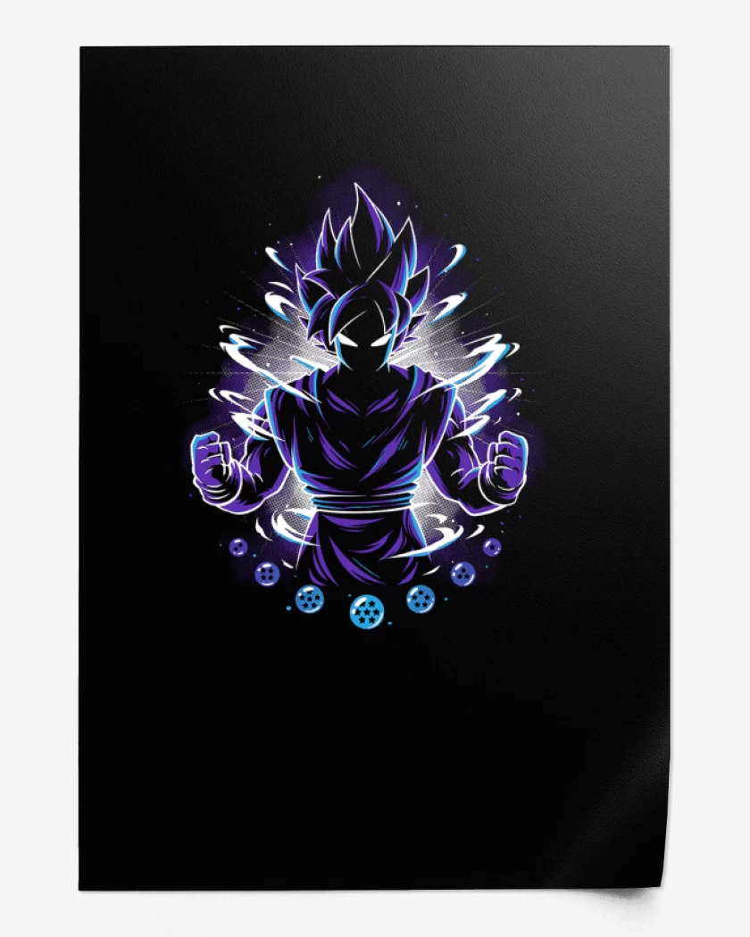 Print Negro de Nivel dios goku