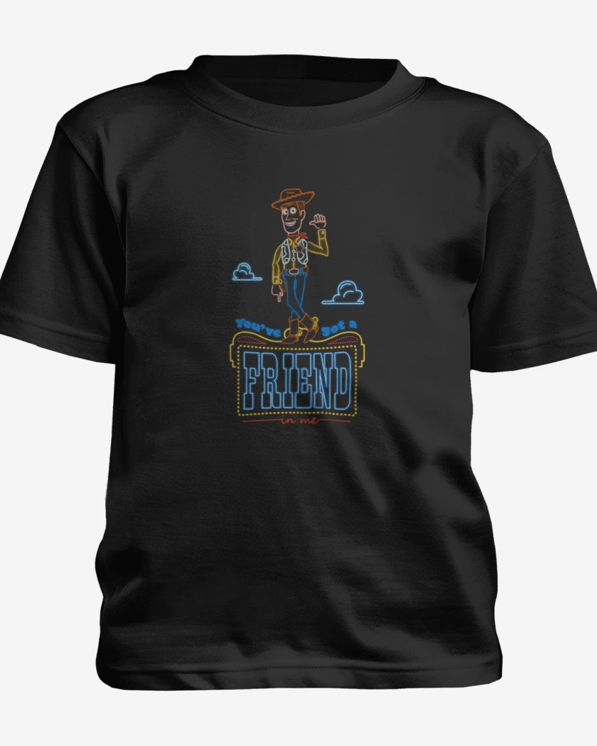 Polera de niño Negro de Yo soy tu amigo fiel woody