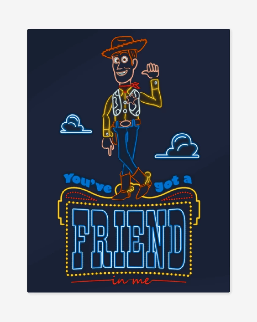 Print metalico Azul Marino de Yo soy tu amigo fiel woody