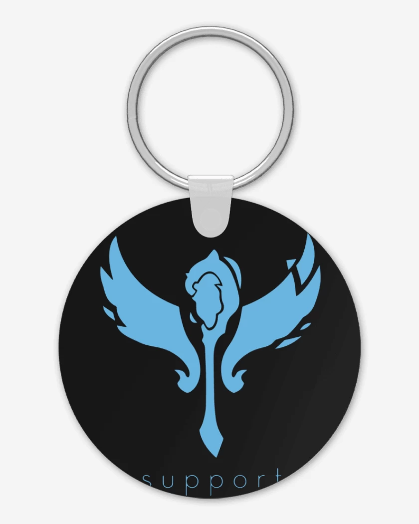 Llavero Negro de Support
