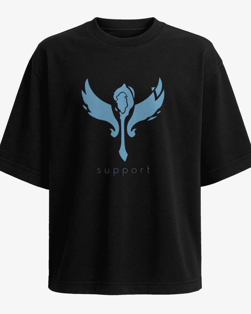 Polera Oversize Negro de Support