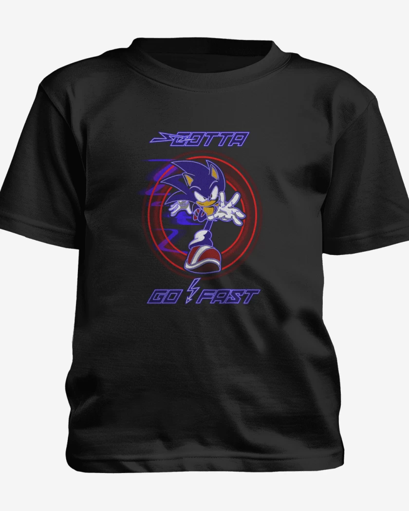 Polera de niño Blanco de Sonic go fast