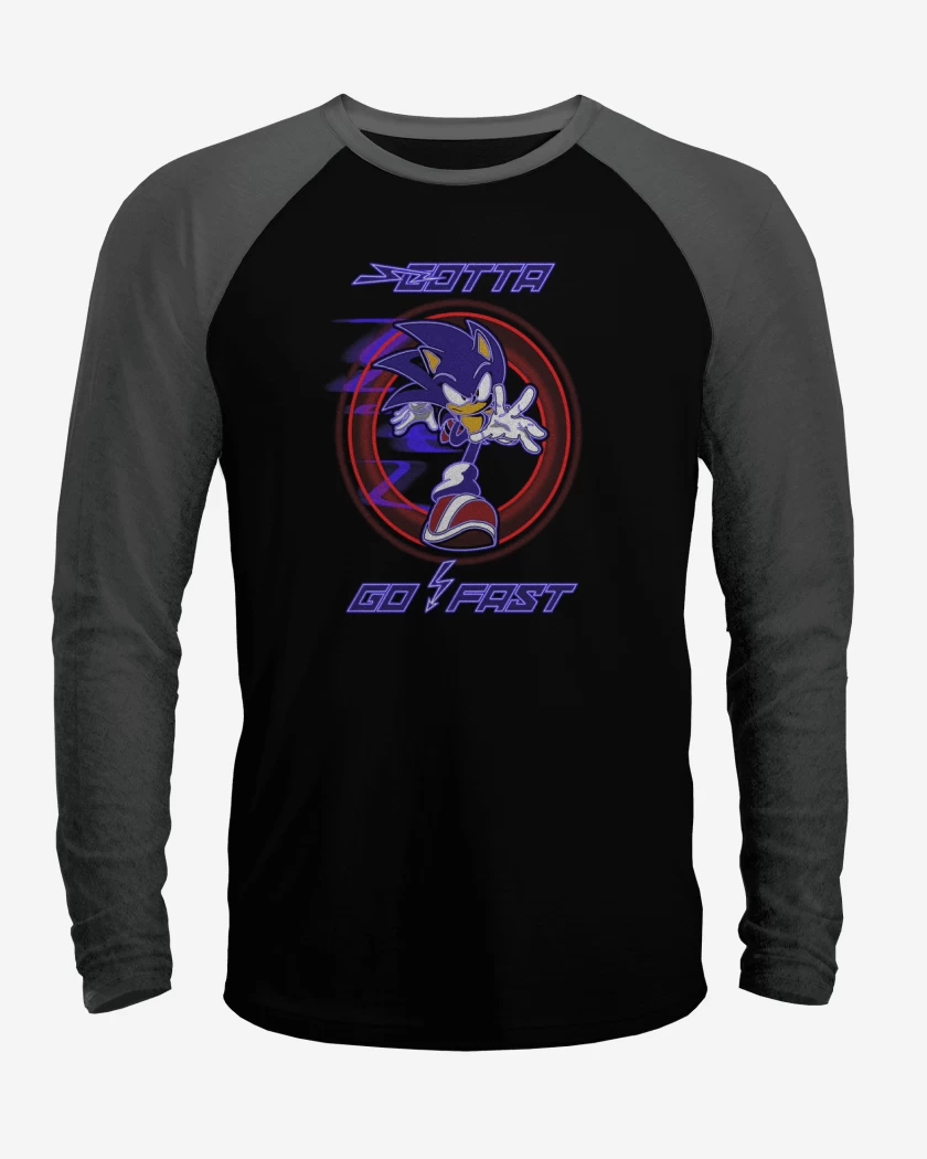 Polera Raglan Sonic go fast