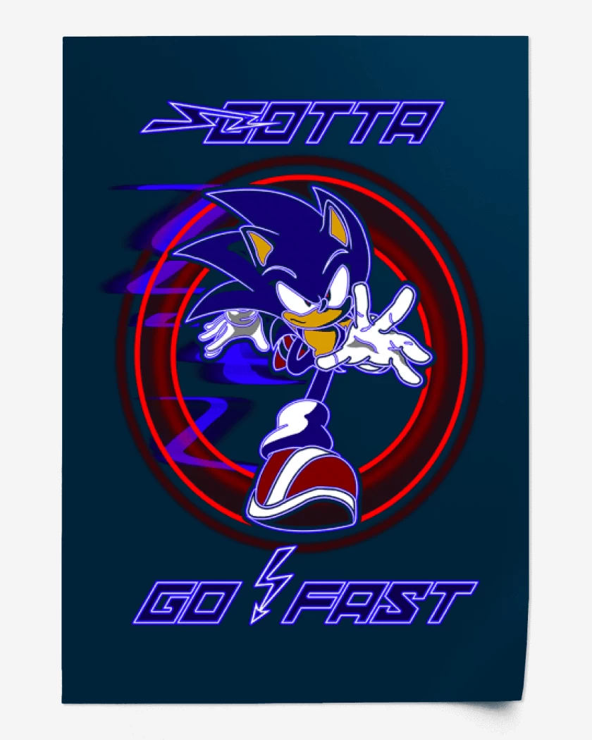 Print Sonic go fast
