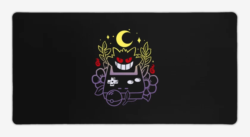 Mouse pad Gamer Negro de Game boy gengar 
