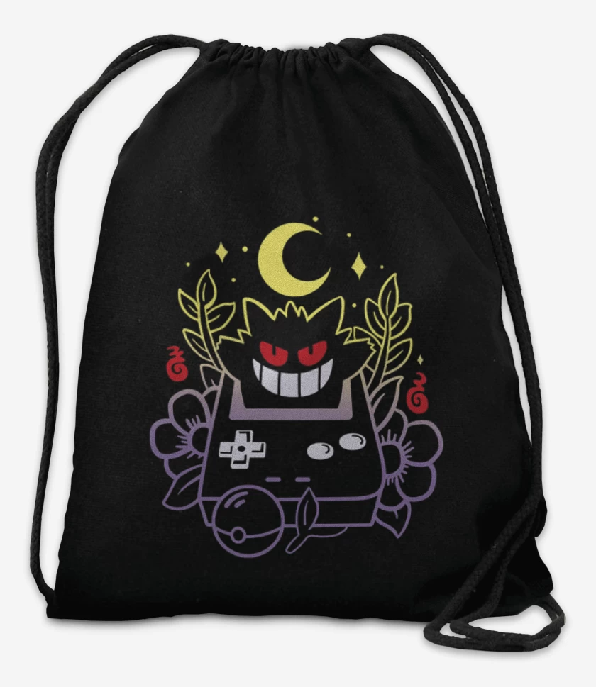 Mochila Negro de Game boy gengar 