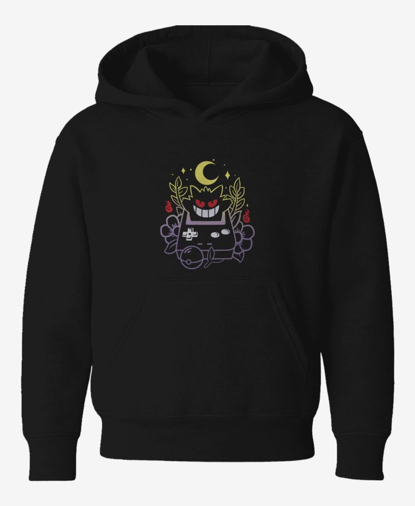 Poleron de niño Negro de Game boy gengar 