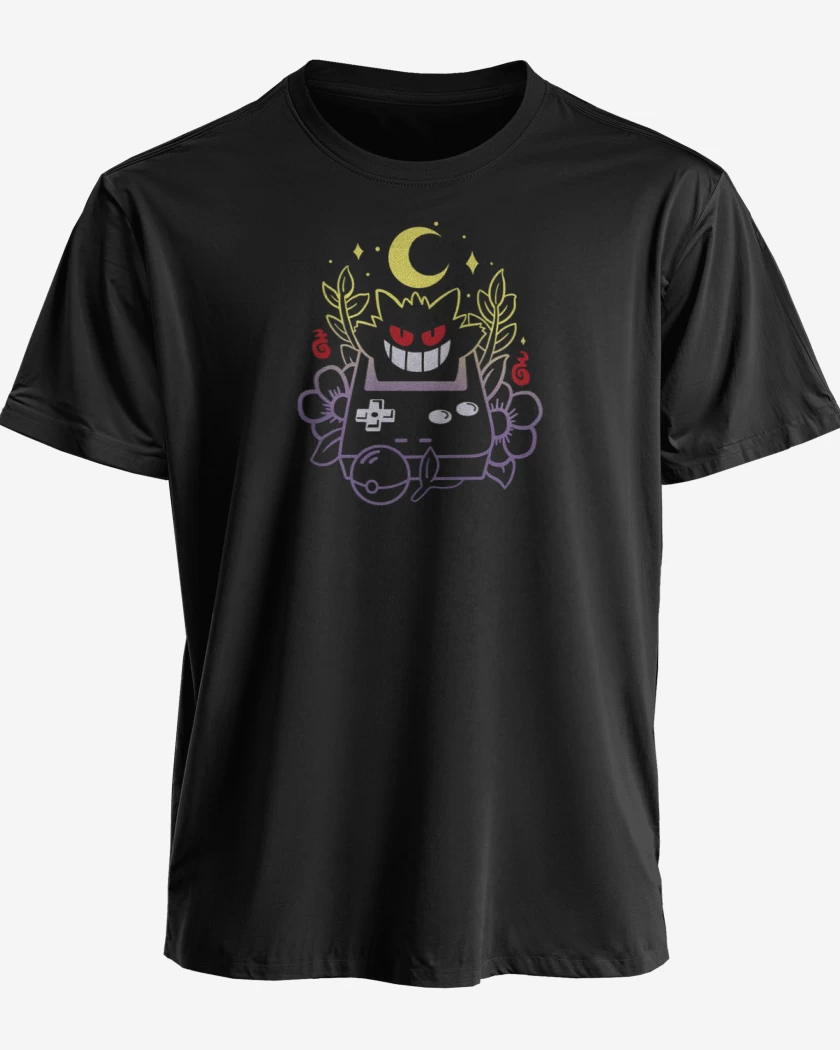 Polera premium Negro de Game boy gengar 