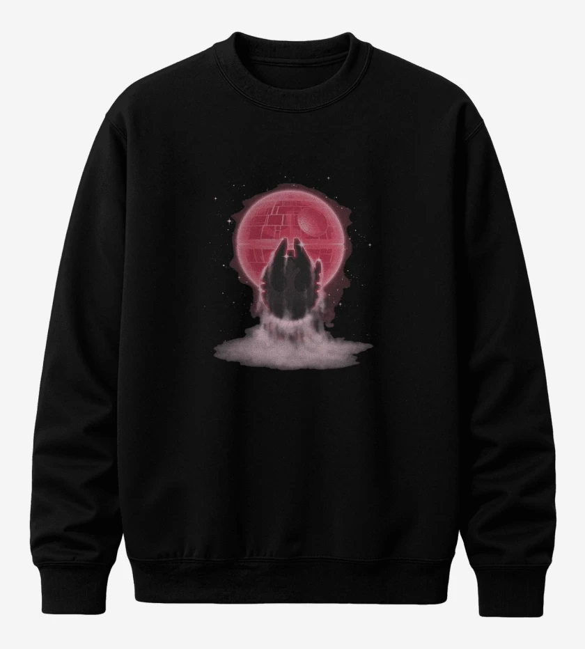 Poleron polo Negro de Millenial falcon red