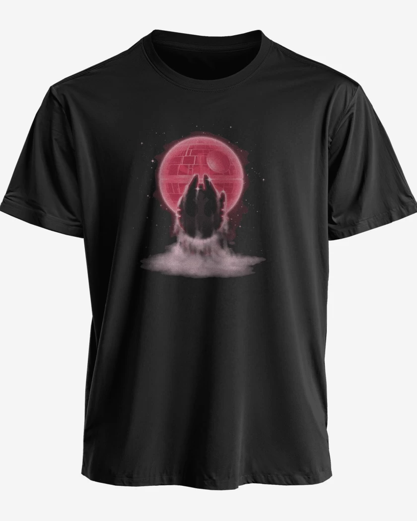 Polera premium Negro de Millenial falcon red