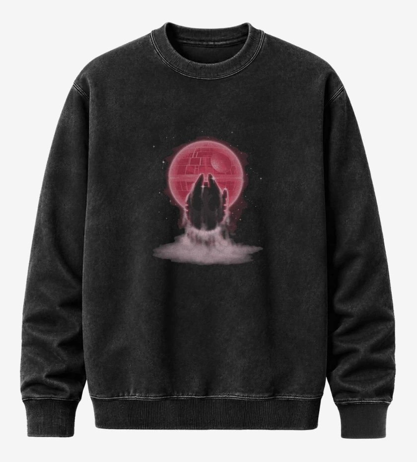 Poleron Polo Acid Wash Negro de Millenial falcon red