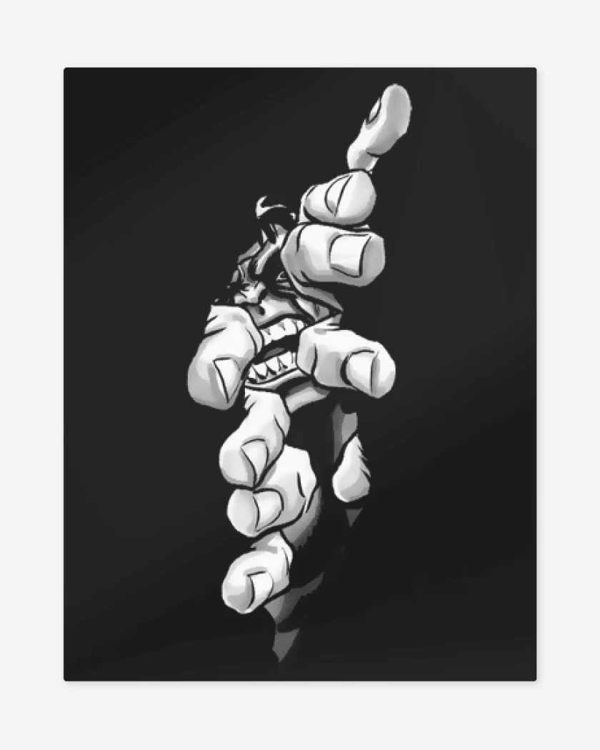 Print metalico Negro de Hulk 5 