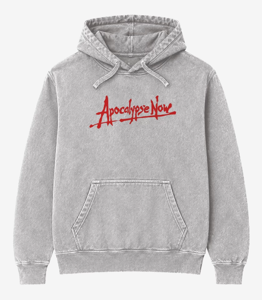 Poleron Canguro Acid Wash Gris Melange de Apocalypse Now 