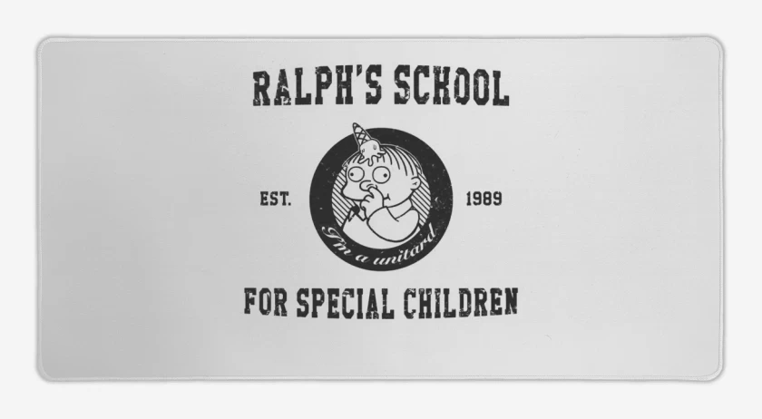Mouse pad Gamer Blanco de RALPHS SCHOOL