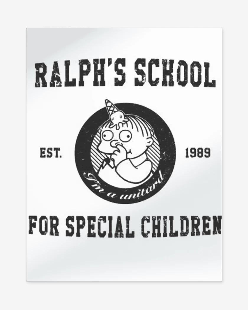 Print metalico Blanco de RALPHS SCHOOL
