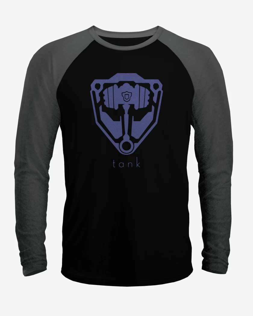 Polera Raglan Negro / Negro Heather de Tank