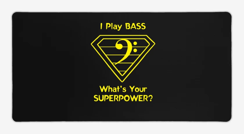 Mouse pad Gamer Negro de I play bass 