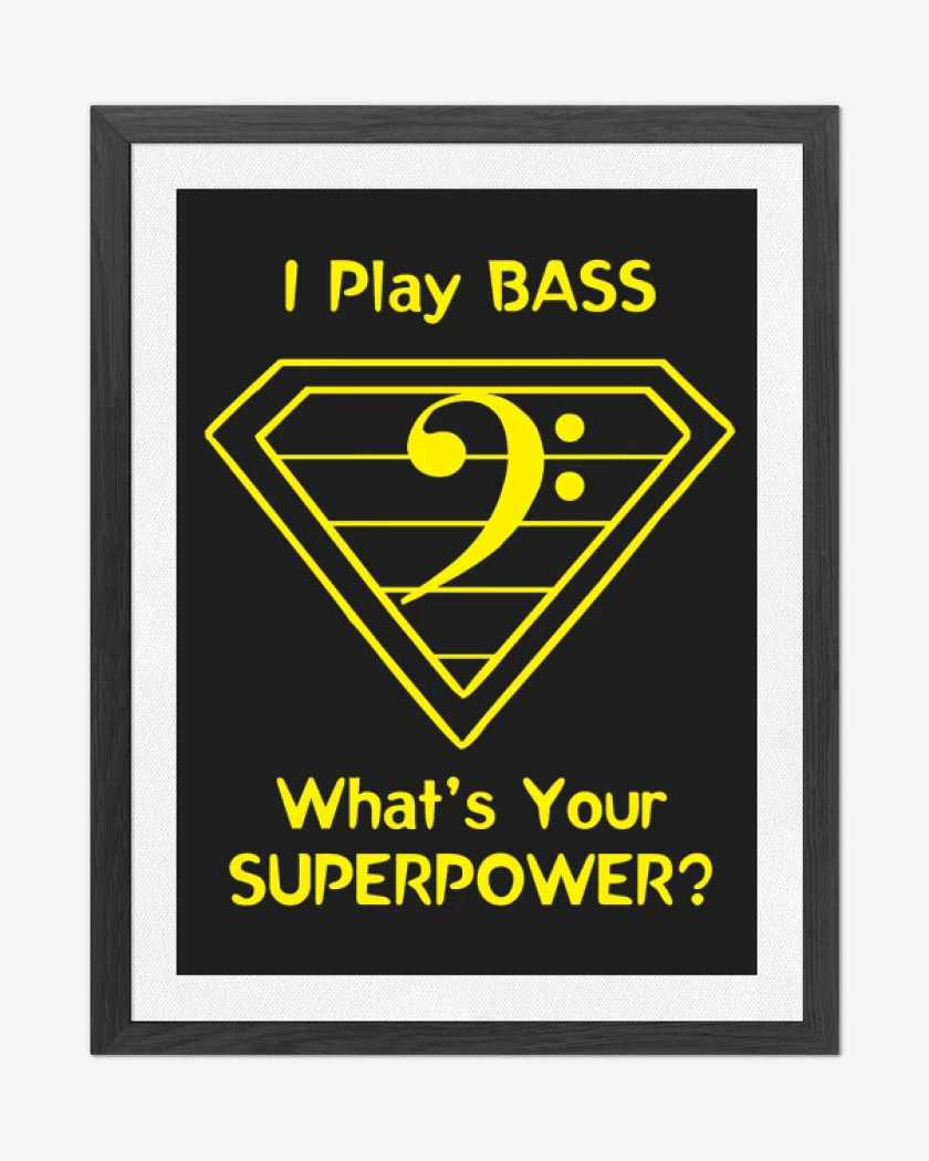 Cuadro decorativo Negro de I play bass 