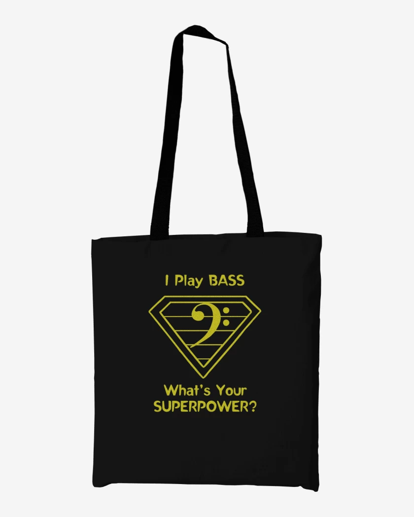 Totebag I play bass 