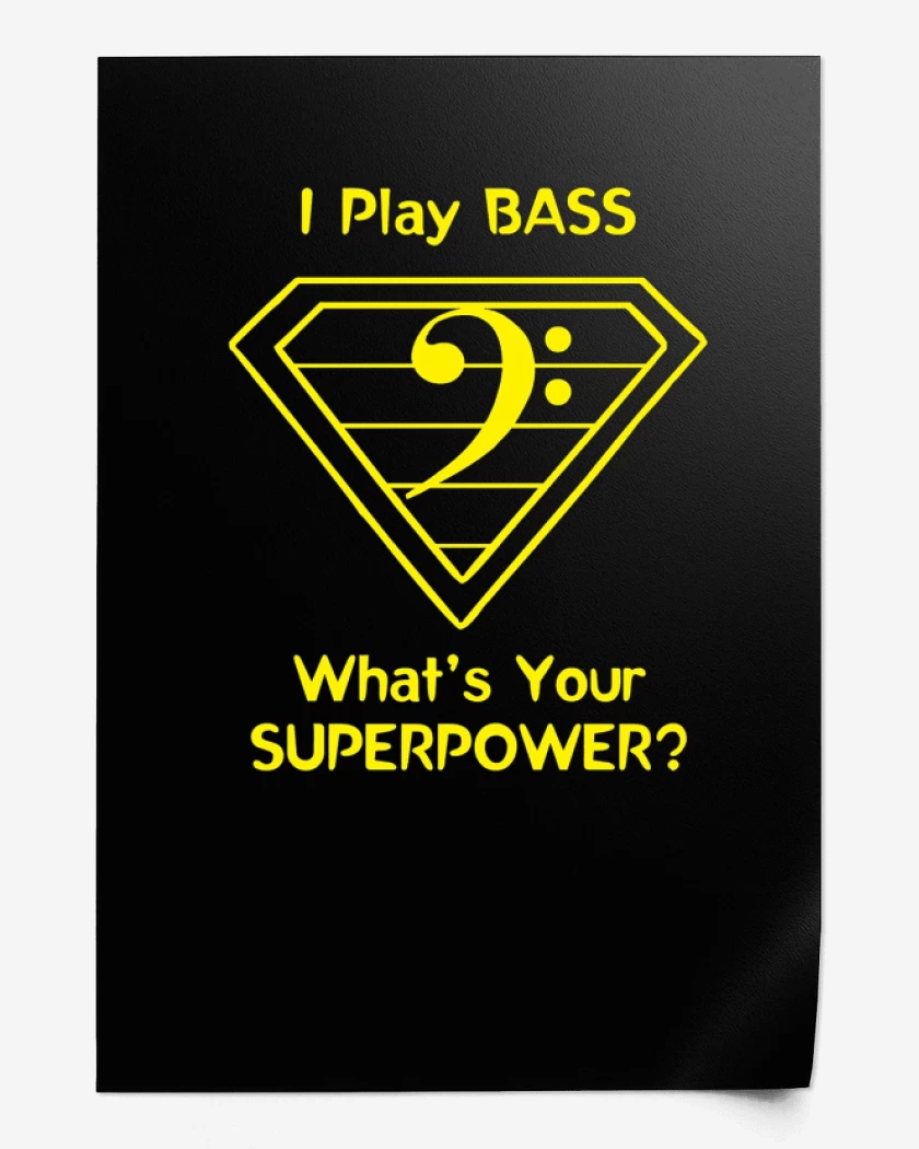 Print I play bass 