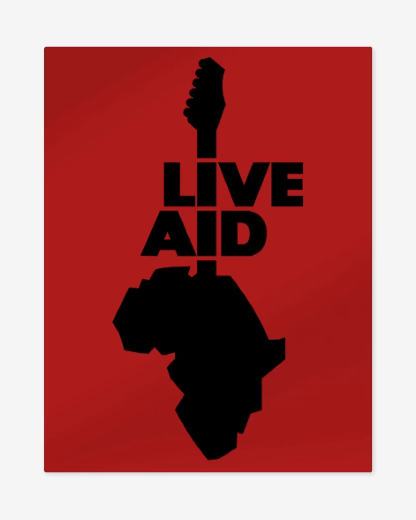 Print metalico Rojo de LIVE AID 