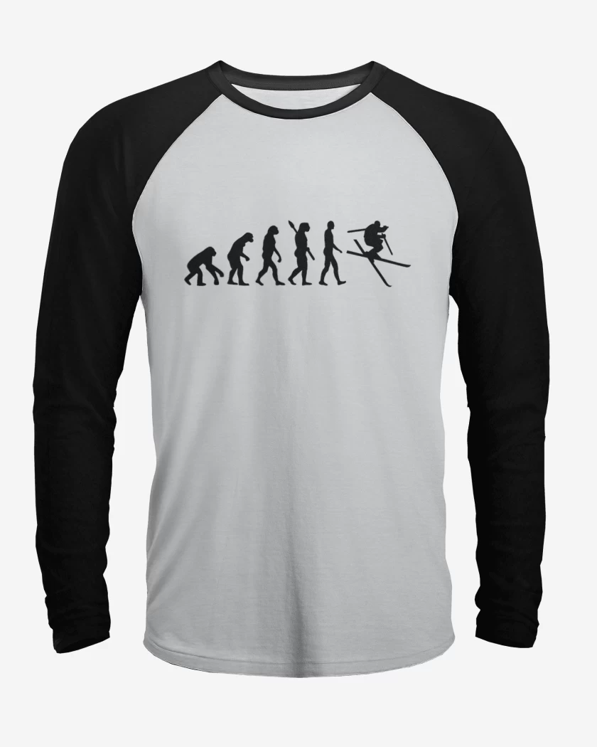 Polera Raglan Blanco / Negro de Sky man 