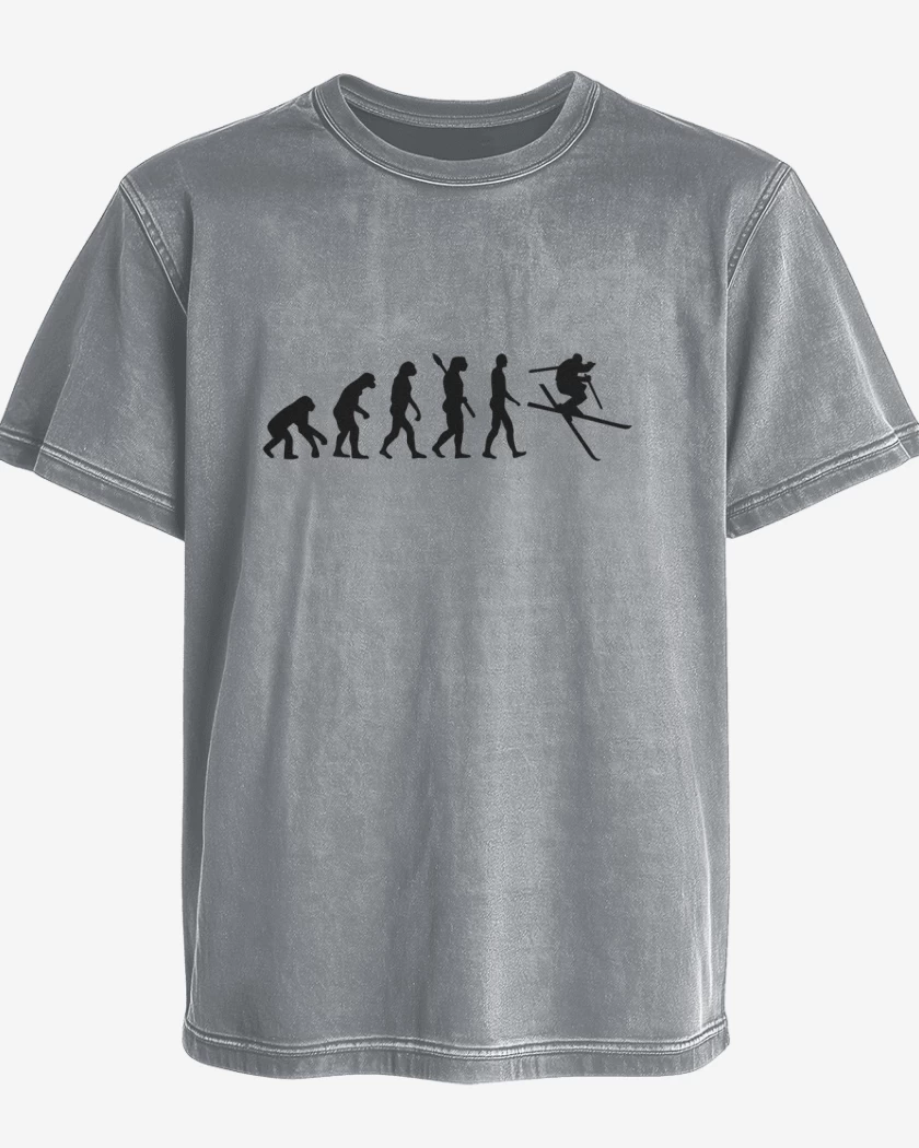 Polera desgastada Gris Melange de Sky man 
