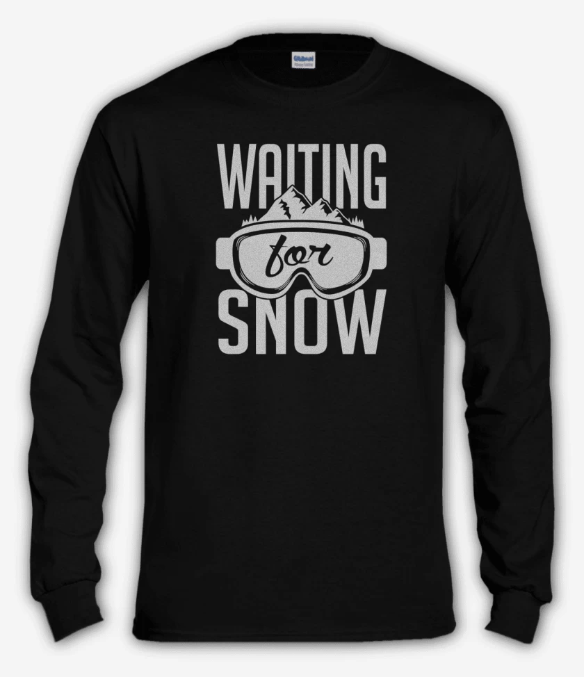 Polera manga larga Negro de Waiting for snow