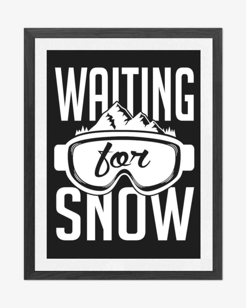 Cuadro decorativo Negro de Waiting for snow