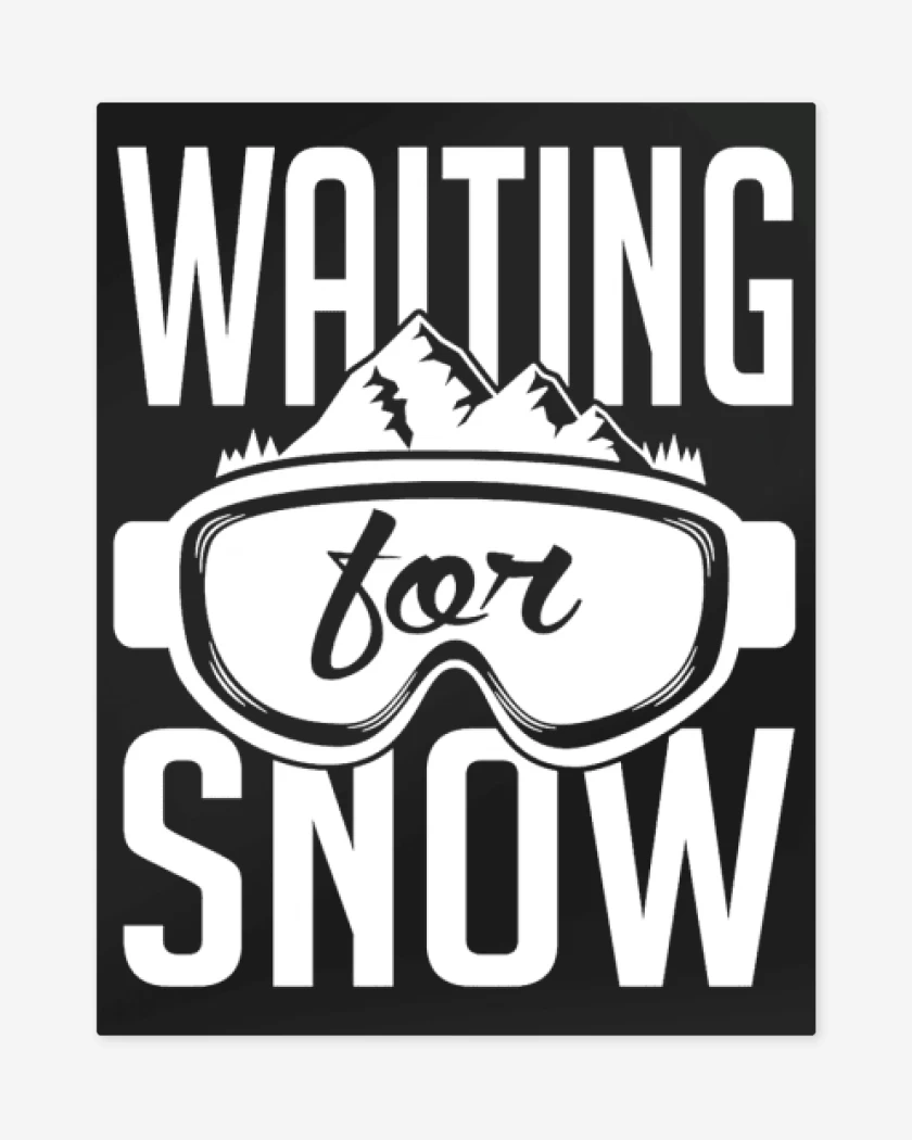 Print metalico Negro de Waiting for snow