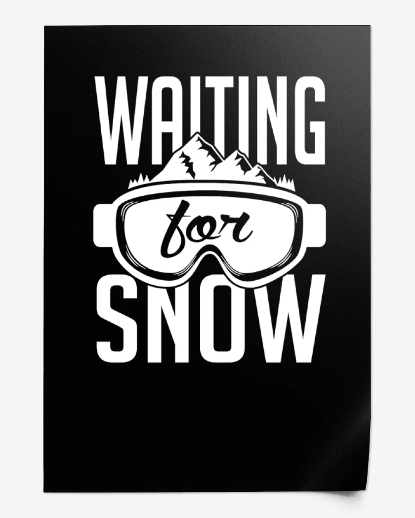 Print Negro de Waiting for snow