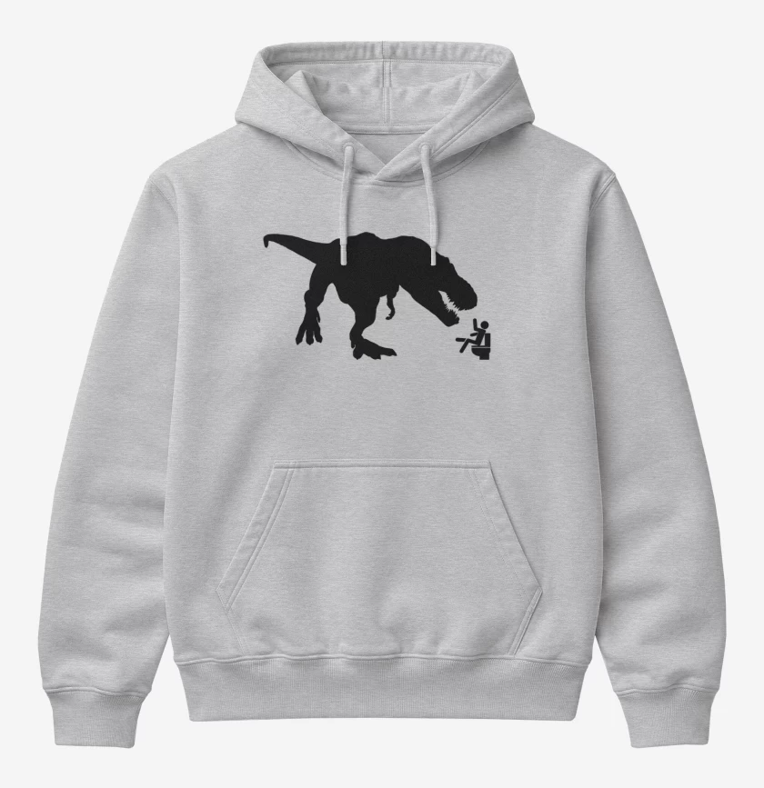 Poleron Canguro básico Gris Melange de Rex 2 