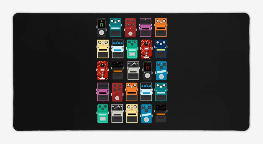 Mouse pad Gamer Negro de Pedales
