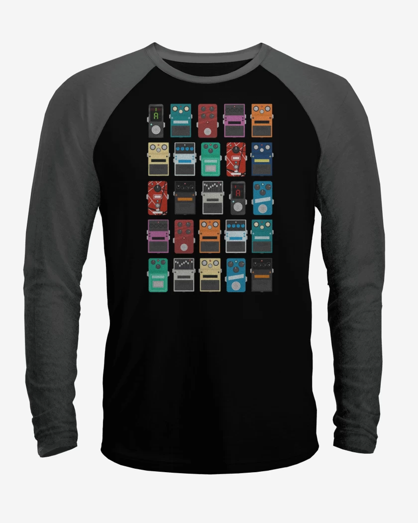 Polera Raglan Negro / Negro Heather de Pedales