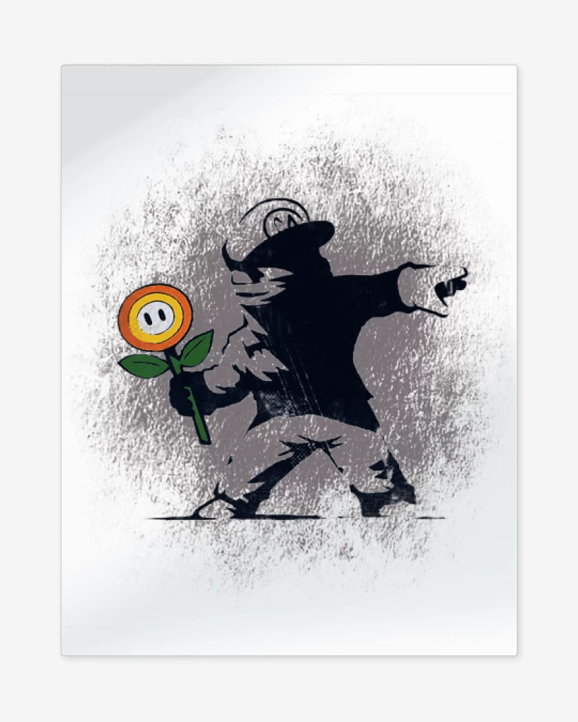 Print metalico Blanco de encapubigote