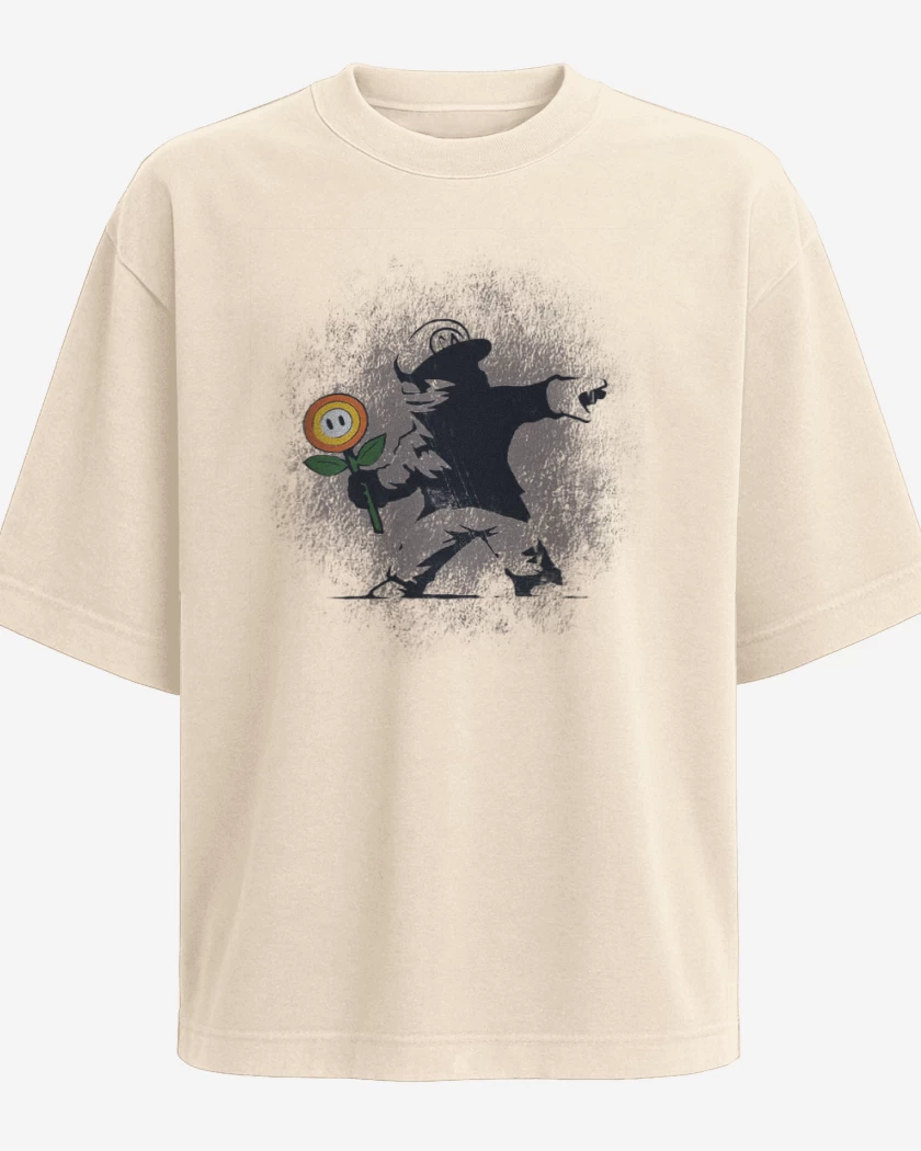 Polera Oversize Beige de encapubigote