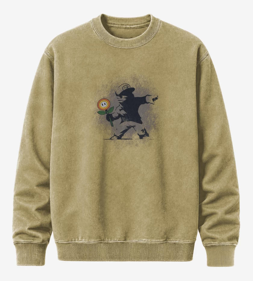 Poleron Polo Acid Wash Beige de encapubigote