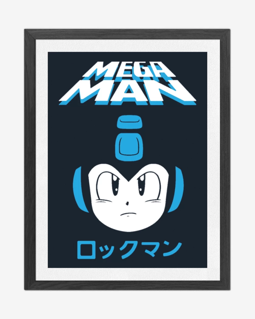 Cuadro decorativo Azul Marino de Megaman 4 