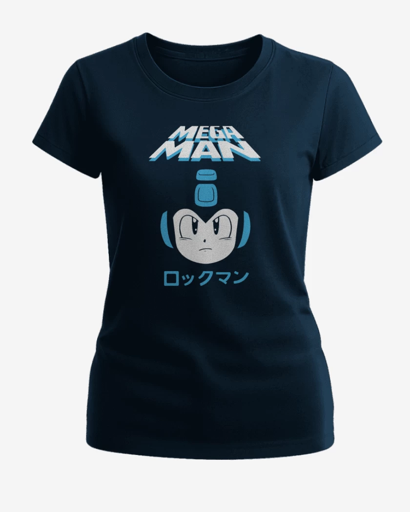 Polera de Mujer Azul Marino de Megaman 4 