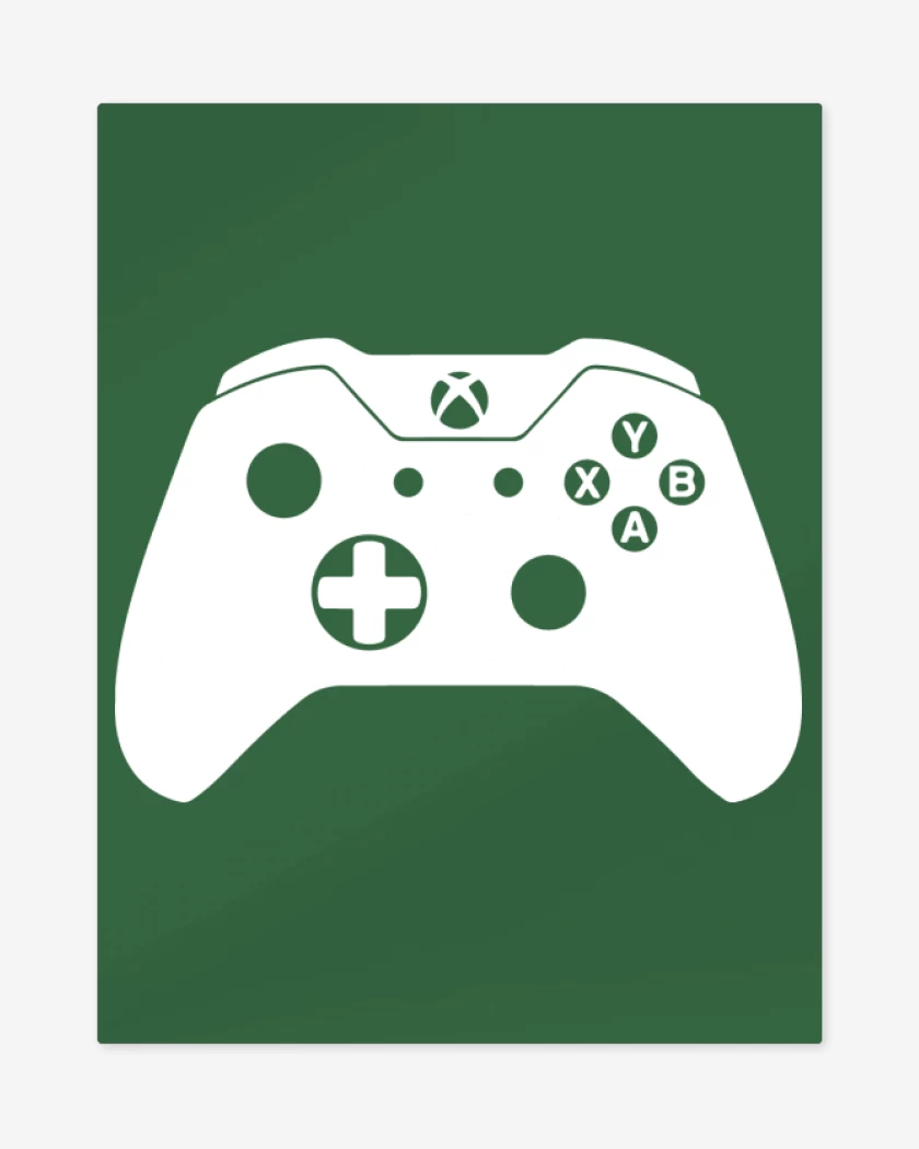 Print metalico Verde jade de Joystick xbox one
