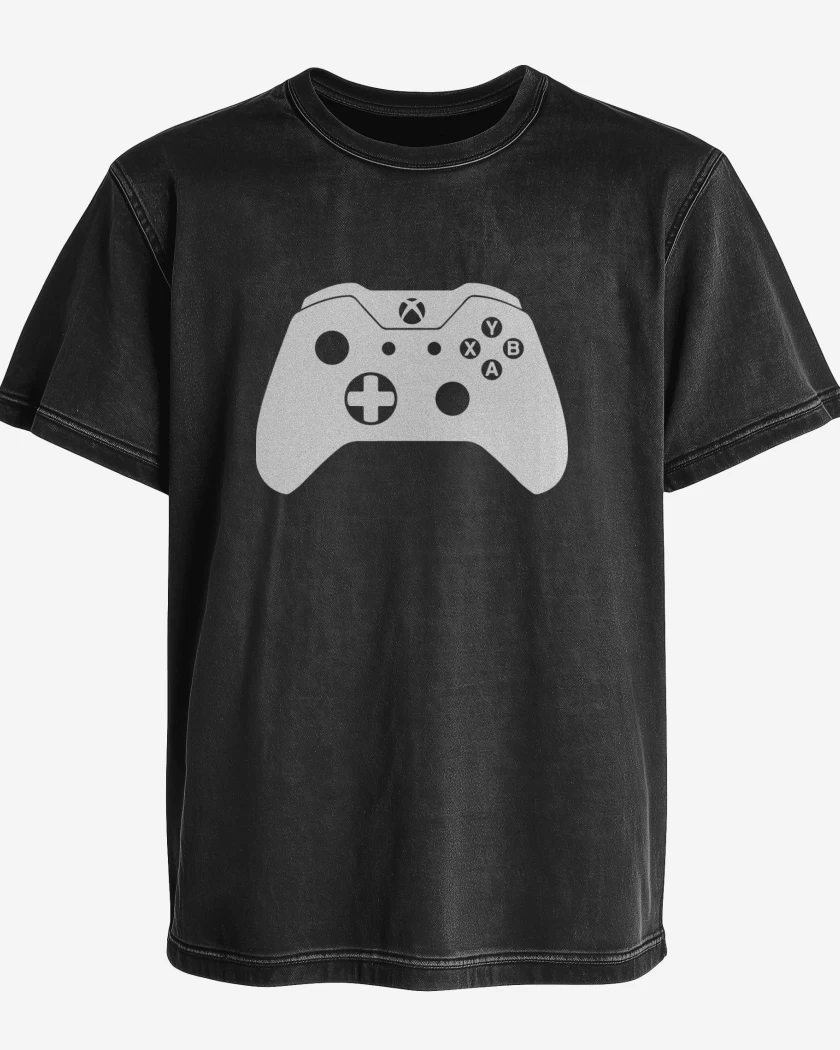 Polera desgastada Negro de Joystick xbox one