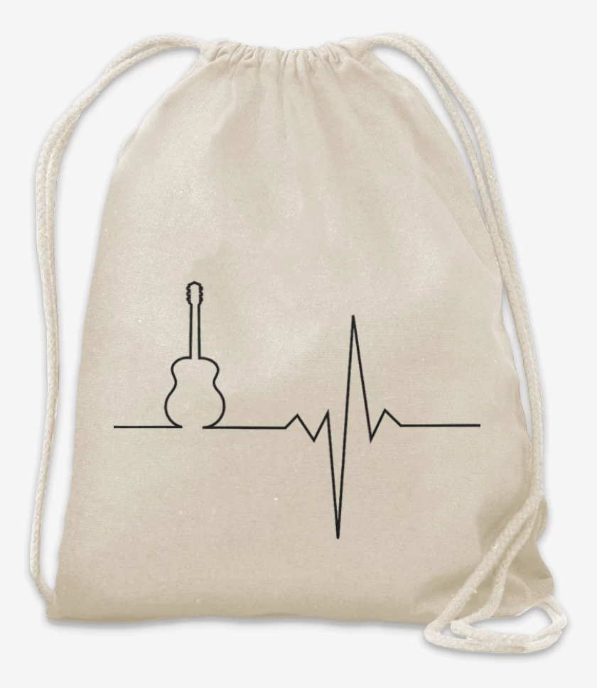 Mochila Blanco de Latido Guitarra 