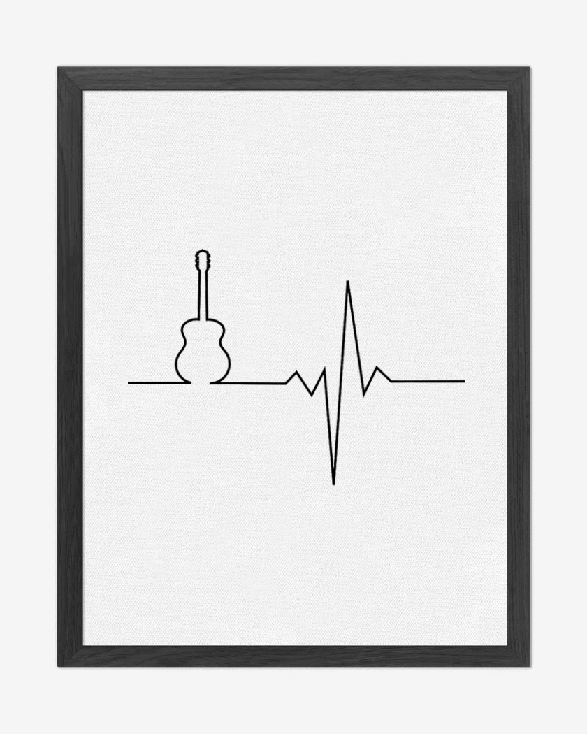 Cuadro decorativo Blanco de Latido Guitarra 