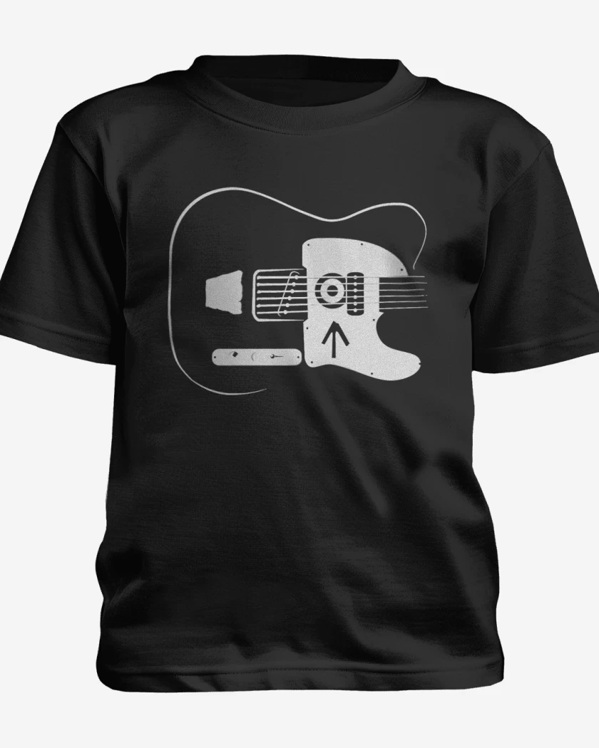 Polera de niño Negro de Guitar Grunge 